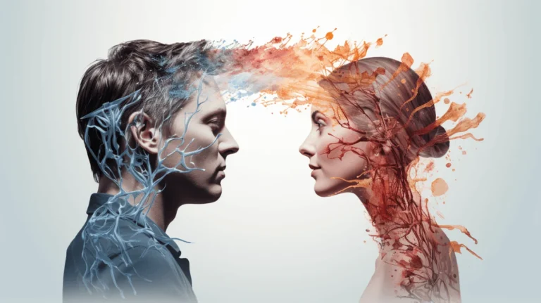 Two profiles of a man and a woman / Midjourney
