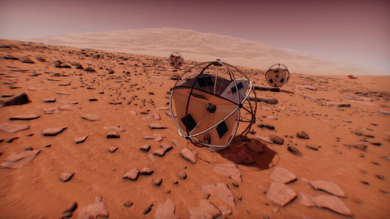 New Mars rover: visualization of Tumbleweed rovers on Mars. Photo: Team Tumbleweed / Press materials