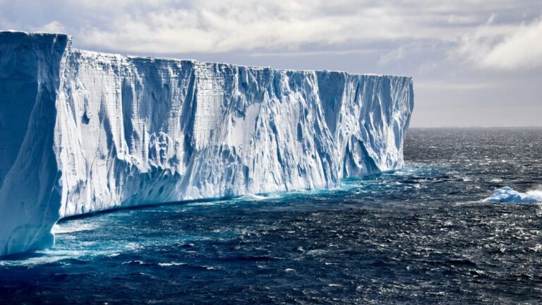 Antarctica glacial melt: Glacier off the Antarctic coast. Photo by 66 north / Unsplash.