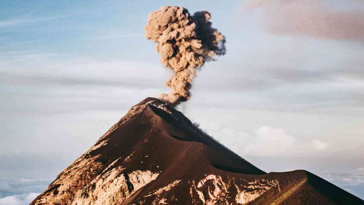 The volcanic eruption led to the outbreak of the plague.