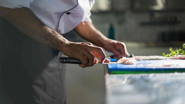 Fugu kimo, a forbidden Japanese delicacy, ranks among the most dangerous dishes in the world. Pictured: A chef precisely slicing the fish.