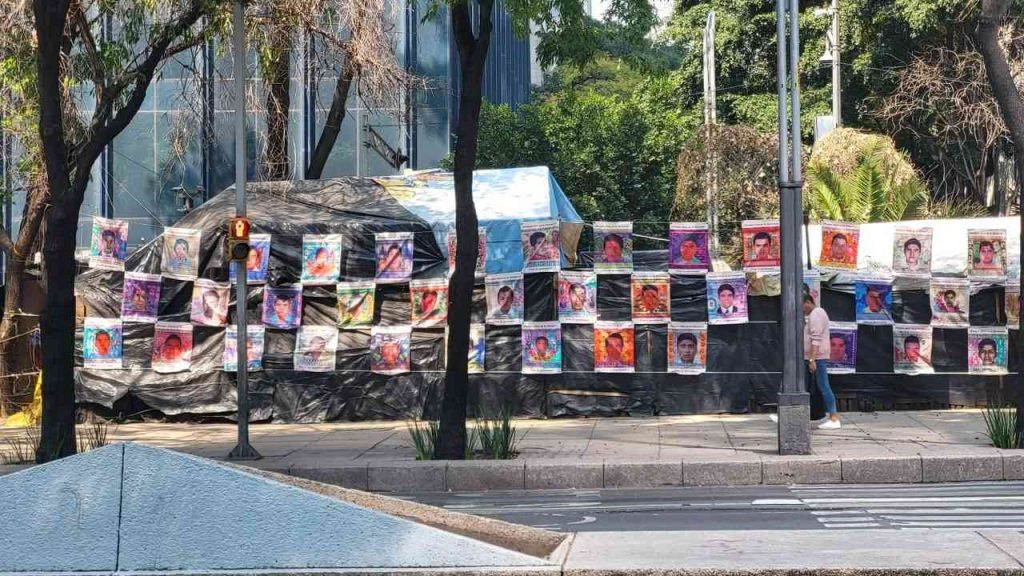 Posters of missing persons on a street in Mexico City — a symbol of families’ tragedy in a country that has been engulfed in a war with the cartels for years ahead of the upcoming World Cup in Mexico.