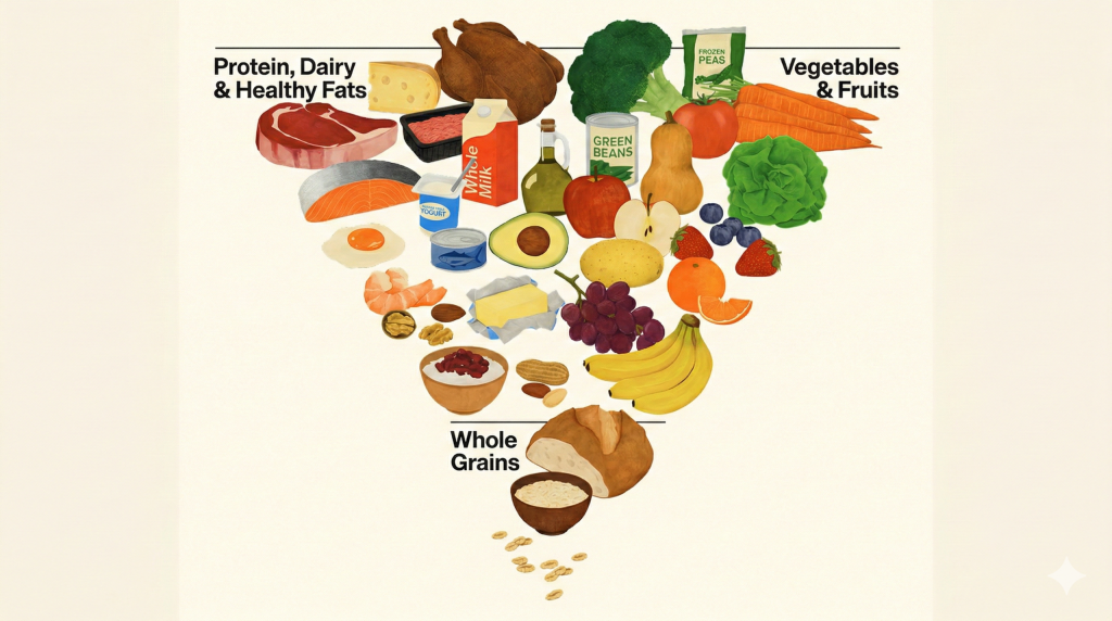 New food pyramid published by the USDA