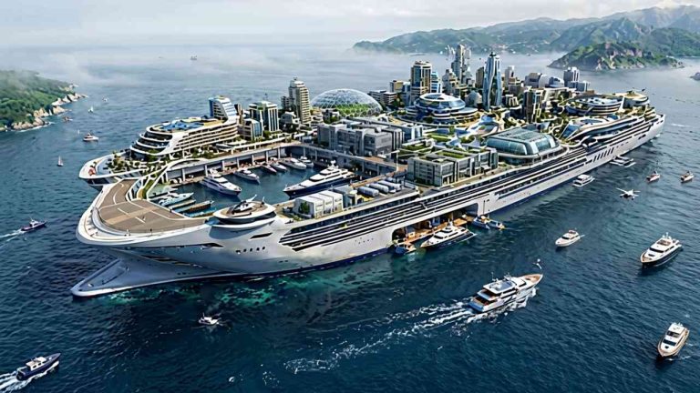 The Freedom Ship project shows what a floating city of the future might look like: a vast vessel with skyscrapers, marinas, and its own infrastructure. For supporters of such visions, it is not only a technical fantasy, but also an image of the dream of a state without taxes, bureaucrats, and old rules.
