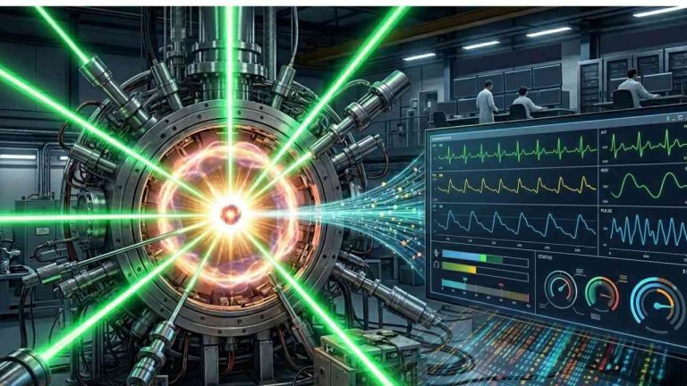 A modern research laboratory dedicated to high-energy physics and nuclear fusion research.