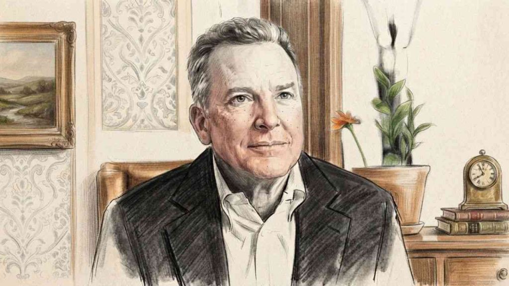A portrait of Steve Witkoff symbolizing the relationship between billionaires and foreign policy.