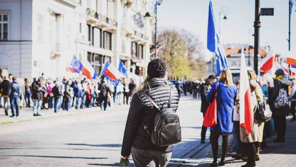 Polacy na manifestacji