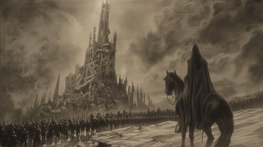 Nazgul obok wieży Saurona