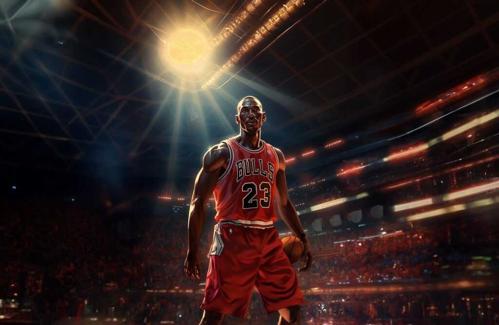 Mózg sportowca. Czy pracuje jak mózg psychopaty? Na zdjęciu Michael Jordan. Grafika ilustracyjna. Fot: michaellee20056/Pixabay