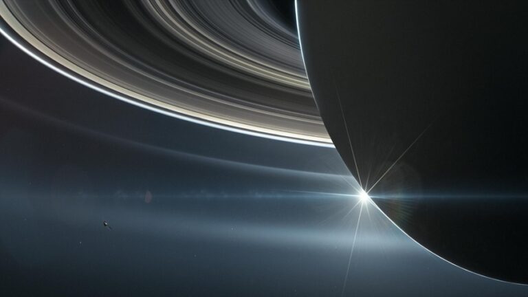 Pierścienie saturna, saturn i sonda cassini