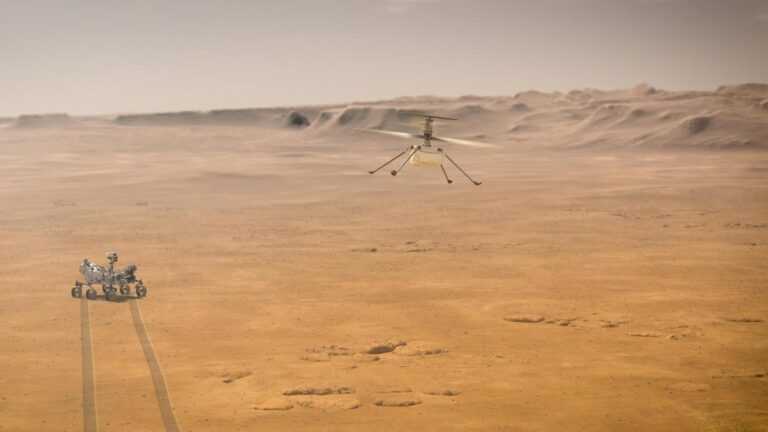 Pył marsjański, łazik i dron na marsie