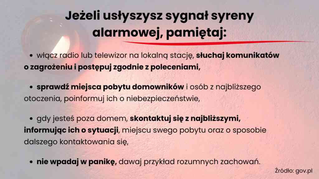 Sygnały alarmowe. Jak się należy zachować kiedy je usłyszysz. Fot. Anita Rożańska