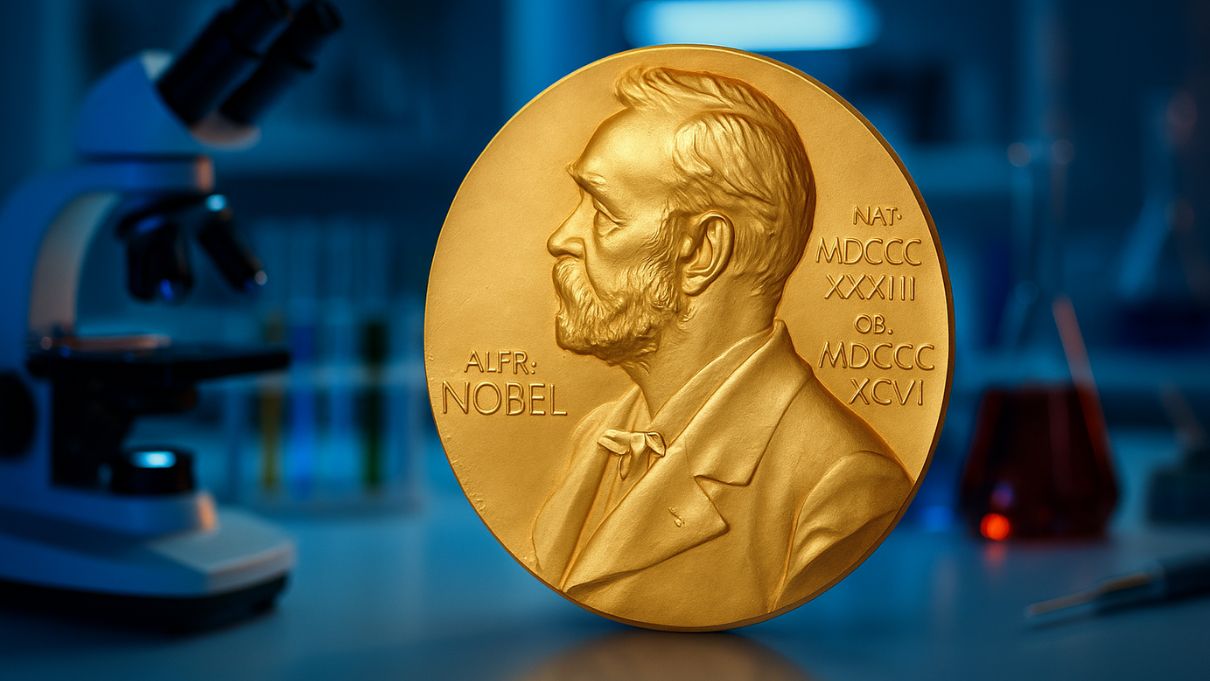 Złoty medal Nagrody Nobla 2025 w kategorii medycyna – symbol prestiżu dla laureatów Mary E. Brunkow, Freda Ramsdella i Shimona Sakaguchiego