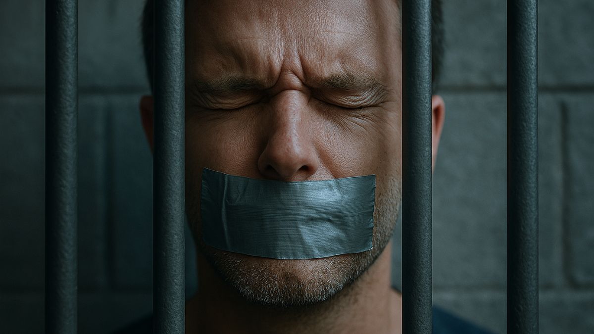 Cenzura i poprawność polityczna w UK: według „The Times” w Wielkiej Brytanii ponad 30 osób dziennie zostaje aresztowanych za „przestępstwa słowne”. Fot. Maciej Bartusik / Copilot AI