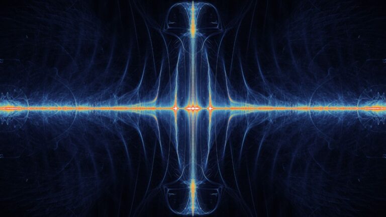 Kwantowa teleportacja: abstrakcyjny wzór przedstawiający działania na poziomie kwantowym. Fot. Marek Pavlík / Unsplash