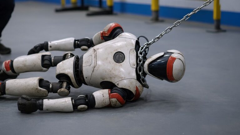 Jak wyglądają testy robotów. Fot. Maciej Bartusik / Copilot AI.