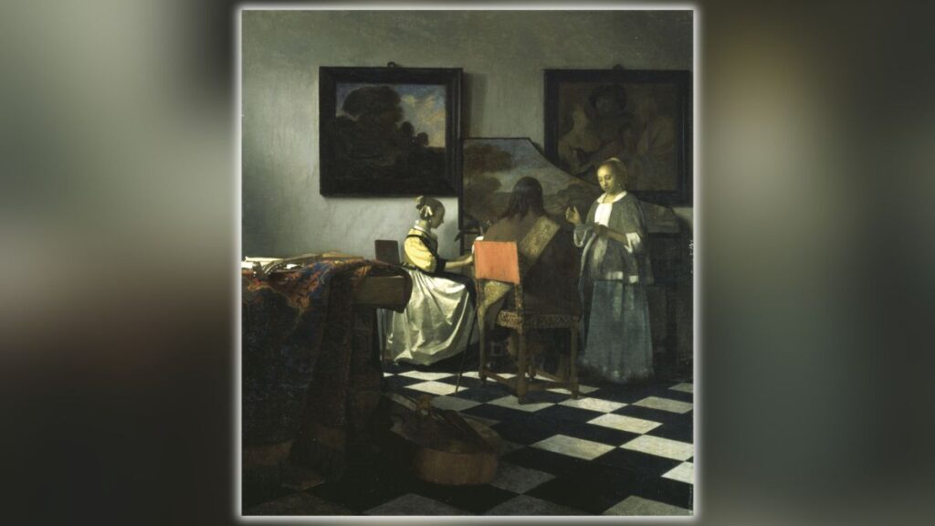 Kradzieże dzieł sztuki: obraz „Koncert” Jana Vermeera. Źródło: Domena publiczna
