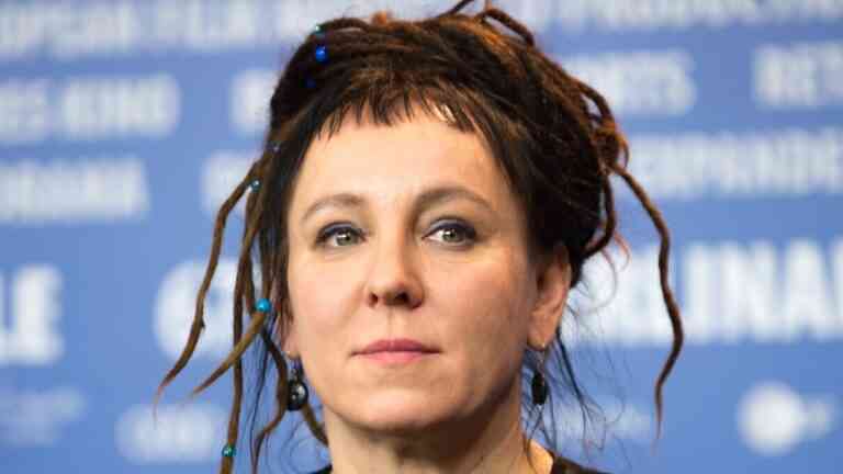 Author Olga Tokarczuk at the presentation of the Polish movie Spoor at the Berlinale 2017. Kryzys nagroody Nobla.