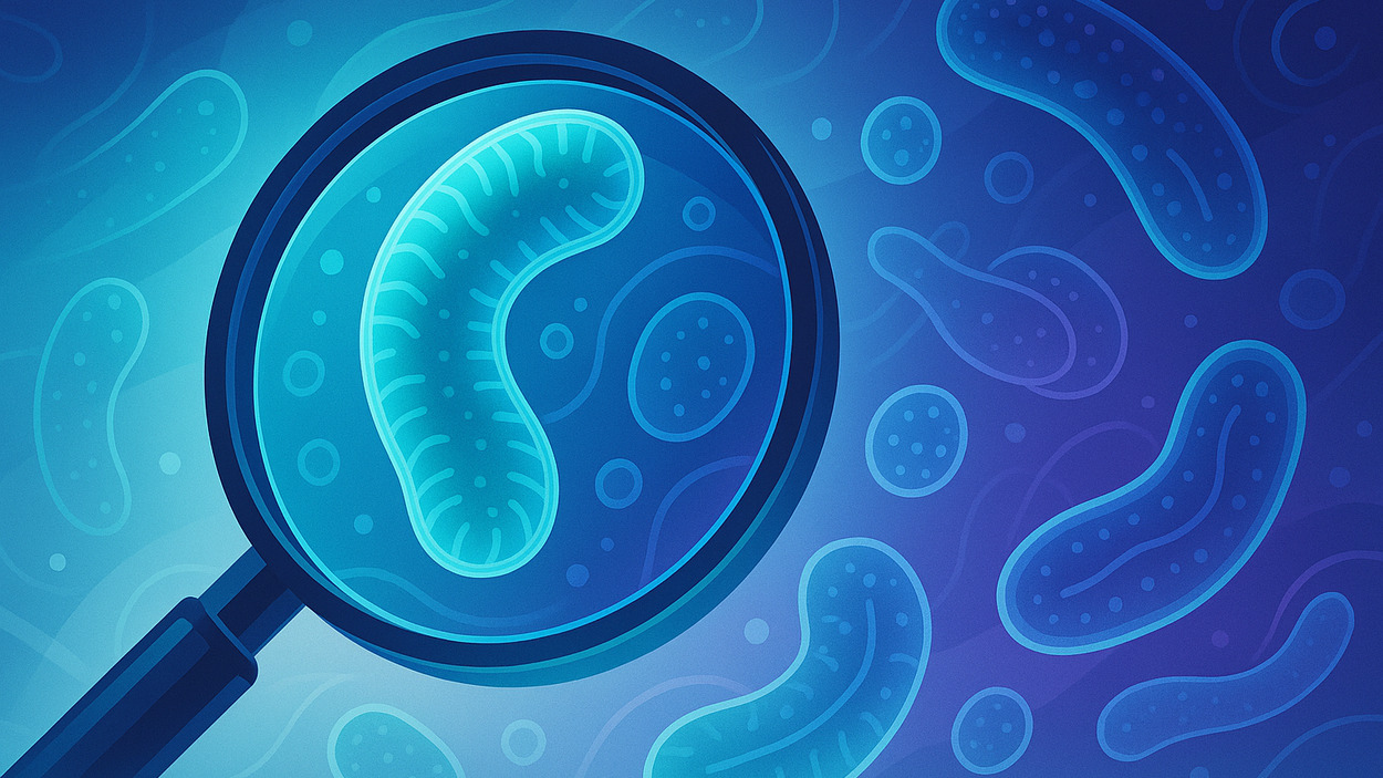 Ilustracja naukowa przedstawiająca bakterie pod lupą, symbolicznie pokazująca nowe podejście do leczenia boreliozy.